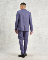 wax london men's Fintry - Mid-Blue Linen Blazer