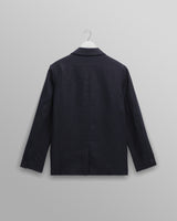 wax london men's Fintry - Midnight Navy Linen Blazer