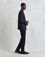 wax london men's Fintry - Midnight Navy Linen Blazer