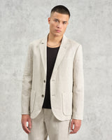 wax london men's Fintry - Natural Linen Blazer