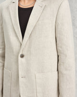 wax london men's Fintry - Natural Linen Blazer