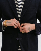wax london men's Fintry - Navy Corduroy Blazer