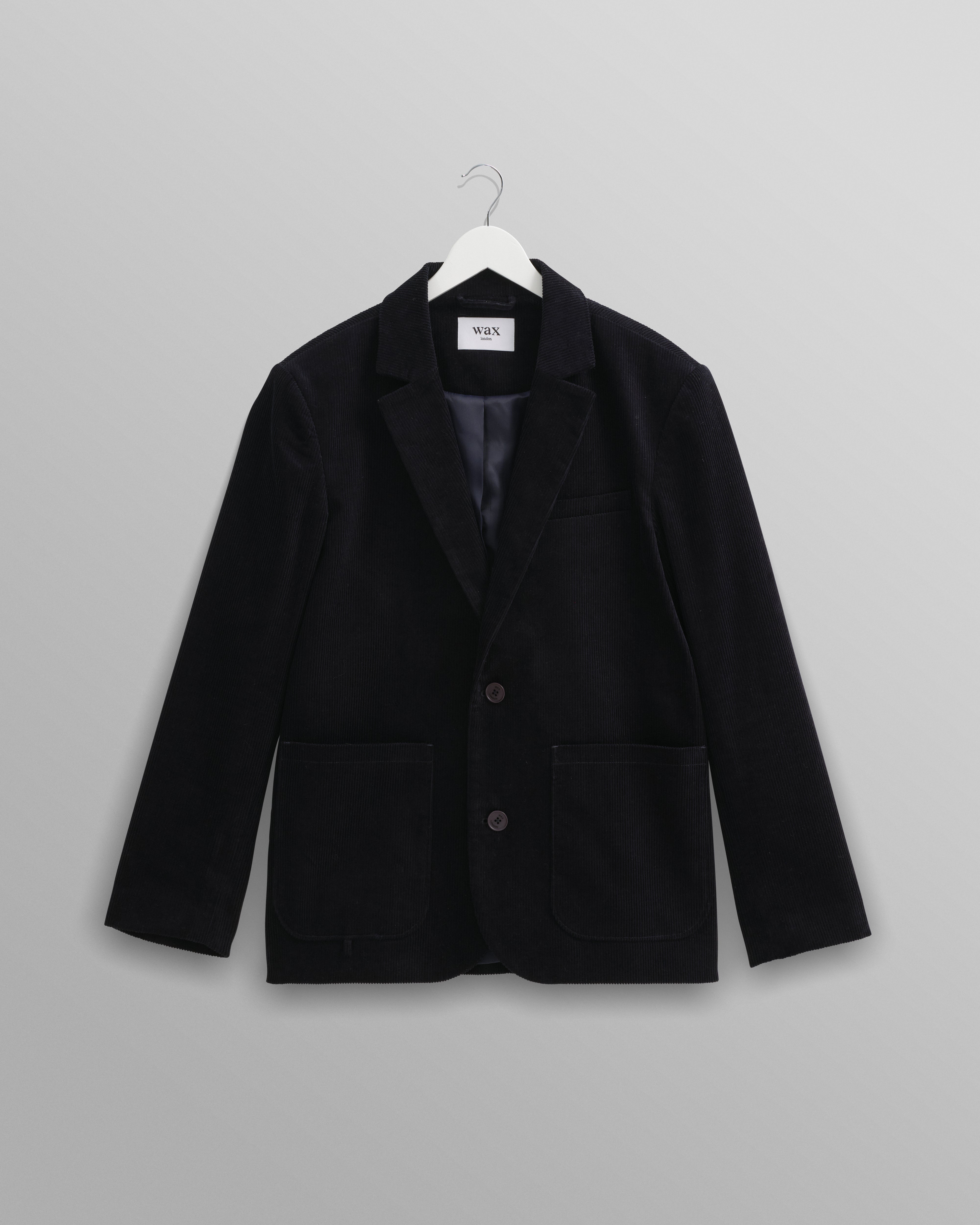 wax london men's Fintry - Navy Corduroy Blazer
