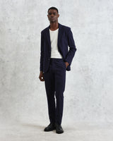 wax london men's Fintry - Navy Seersucker Blazer
