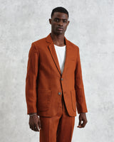 wax london men's Fintry - Rust Linen Blazer