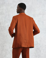 wax london men's Fintry - Rust Linen Blazer