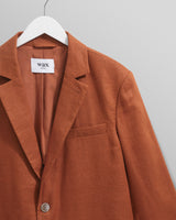 wax london men's Fintry - Rust Linen Blazer