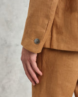 wax london men's Fintry - Tan Linen Blazer