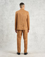wax london men's Fintry - Tan Linen Blazer