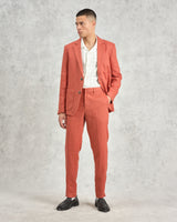 wax london men's Fintry - Terracotta Linen Blazer