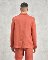 wax london men's Fintry - Terracotta Linen Blazer