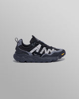 wax london men's Flower Mountain - Black Waterproof Suede And Technical Fabric Trainers