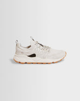 wax london men's Flower Mountain YAMANO 3 - Beige Suede And Cotton Cloth Trainers