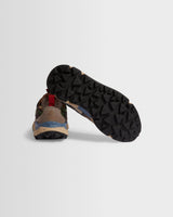 wax london men's Flower Mountain YAMANO 3 - Dark Grey And Anthracite Suede And Nylon Trainers