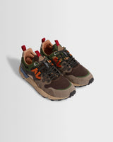 wax london men's Flower Mountain YAMANO 3 - Dark Grey And Anthracite Suede And Nylon Trainers