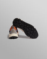 wax london men's Flower Mountain YAMANO 3 - Warm Coral And Deep Blue Suede And Nylon Trainers