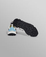 wax london men's Flower Mountain YAMANO 3 - White And Grey Suede And Nylon Trainers