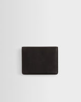 wax london men's Forbe - Dark Brown Retro Grain Leather Cardholder
