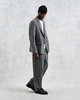 wax london men's Gekko - Charcoal Grey Pinstripe Wool Blazer