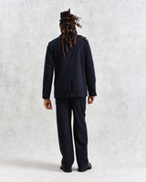 wax london men's Gekko - Navy Pinstripe Wool Blazer