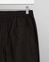 wax london men's Glencoe - Black Slub Weave Trousers