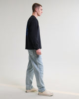 wax london men's Hayden - Black And Blue 90s Doodle Graphic Cotton T-Shirt