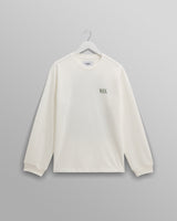 wax london men's Hayden - White And Green Botanical Graphic Cotton T-Shirt