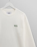 wax london men's Hayden - White And Green Botanical Graphic Cotton T-Shirt