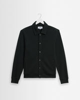 wax london men's Hays - Dark Green Structured Waffle Overshirt