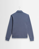 wax london men's Hays - Mid Blue Structured Waffle Overshirt