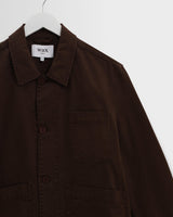wax london men's Healey - Brown Organic Cotton Chore Jacket