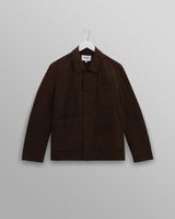 wax london men's Healey - Brown Organic Cotton Chore Jacket
