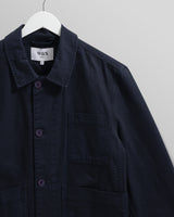 wax london men's Healey - Navy Organic Cotton Chore Jacket