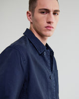 wax london men's Healey - Navy Organic Cotton Chore Jacket