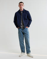 wax london men's Healey - Navy Organic Cotton Chore Jacket