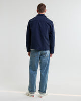 wax london men's Healey - Navy Organic Cotton Chore Jacket