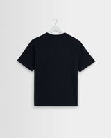 wax london men's Hill - Black Slub Organic Cotton Henley T-Shirt