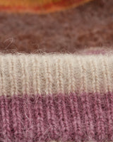 wax london men's Hill - Oatmeal Brush Stripe Wool Beanie