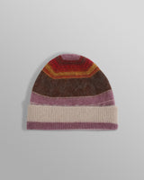 wax london men's Hill - Oatmeal Brush Stripe Wool Beanie