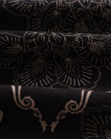 wax london men's Hutton - Black And Beige Paisley Floral Lounge Trouser