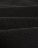 wax london men's Hyde - Black Organic Cotton Twill Straight Fit Trousers