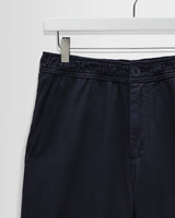 wax london men's Hyde - Navy Organic Cotton Twill Straight Fit Trousers