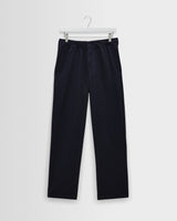wax london men's Hyde - Navy Organic Cotton Twill Straight Fit Trousers