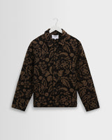 wax london men's Iggy - Black And Khaki Chenille Jacquard Jacket