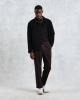 wax london men's Iggy - Black Knitted Wool Jacket