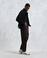 wax london men's Iggy - Black Knitted Wool Jacket