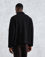 wax london men's Iggy - Black Knitted Wool Jacket