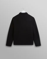 wax london men's Iggy - Black Knitted Wool Jacket