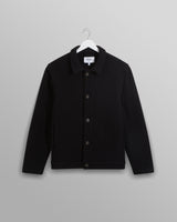 wax london men's Iggy - Black Knitted Wool Jacket