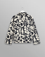 wax london men's Iggy - Navy And Ecru Spin Jacquard Jacket